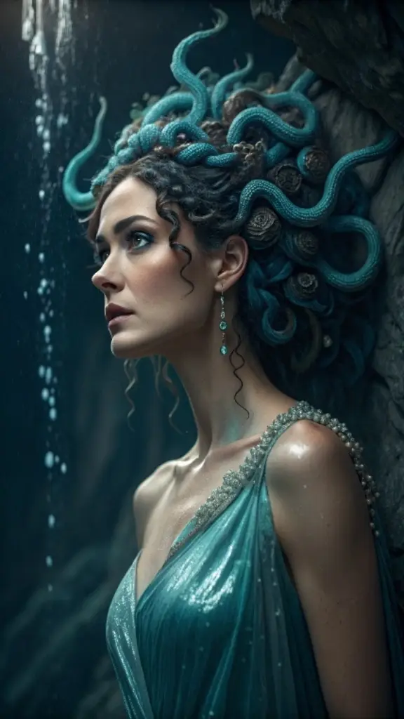 It is image on Oceanic Serpent Fantasy Medusa Hair Ideas.