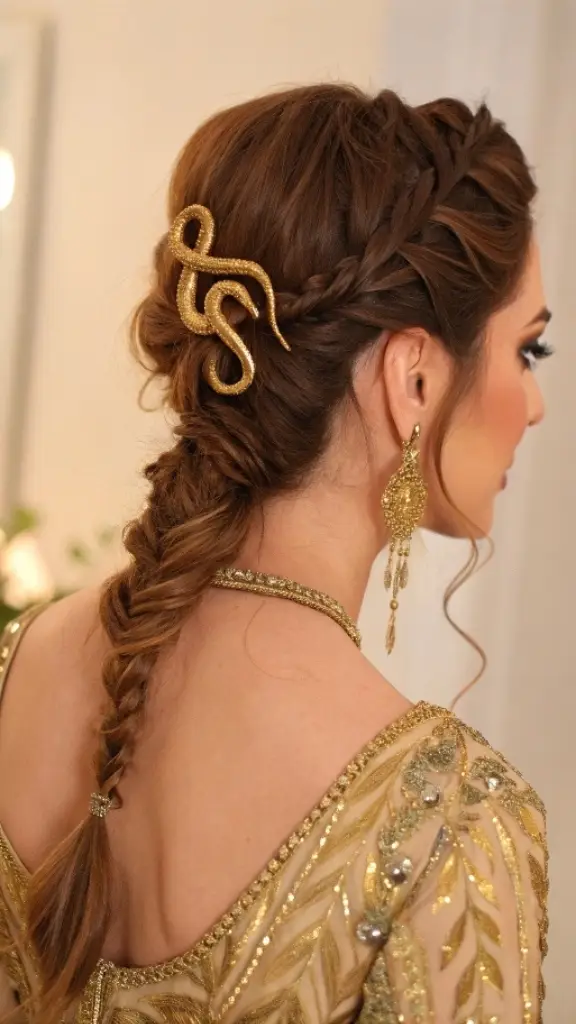 It is image on Braided Medusa Side Sweep Hair Ideas.