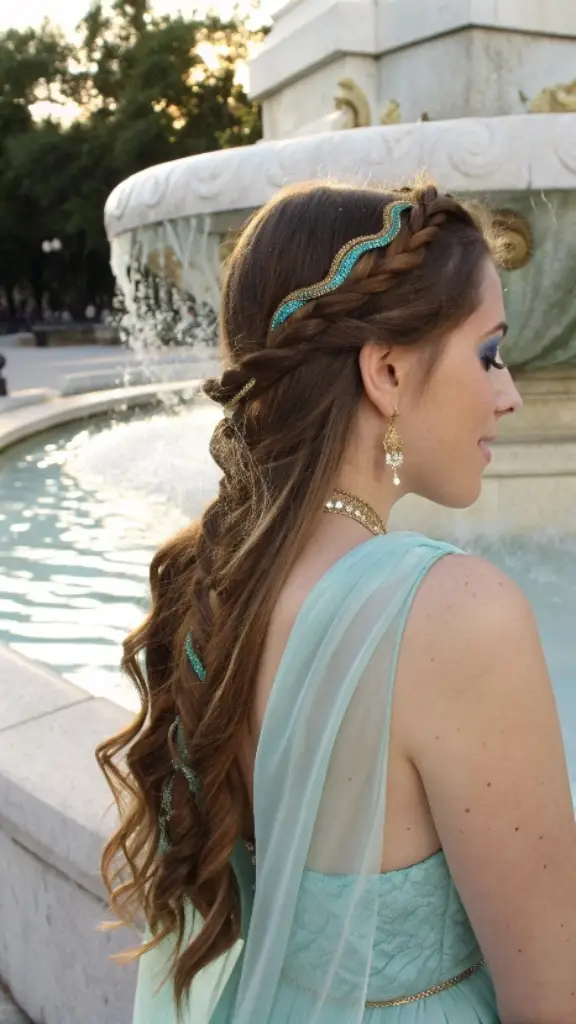 It is image on Turquoise Serpent Side Swept Medusa Hair Ideas.