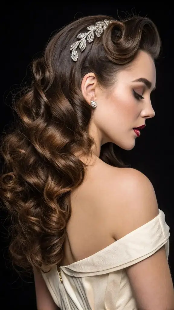 It is image on Retro Rhinestone Waves Vintage Hairstyles.
