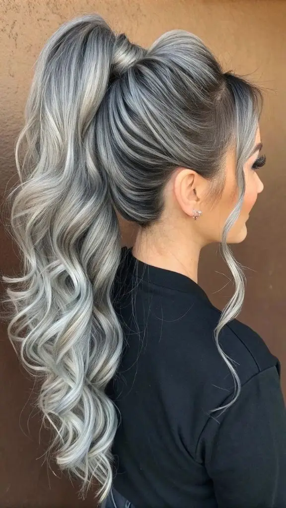 It is image on Smoky Ash Gray Hair Color Ideas.