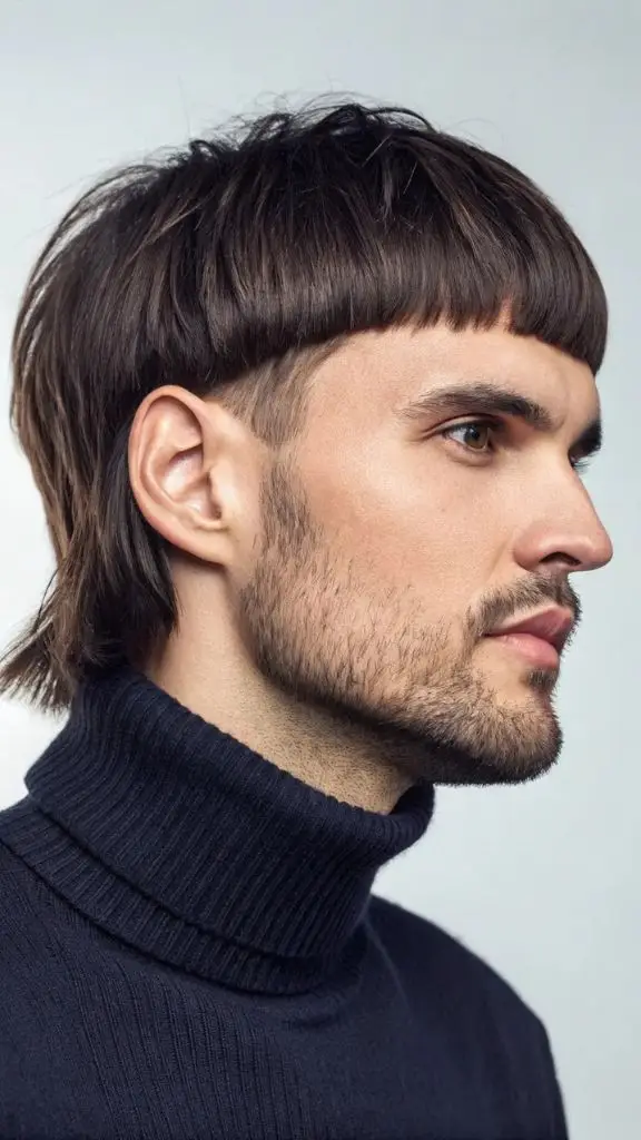 It is image on Modern Bowl Cut Mullet.