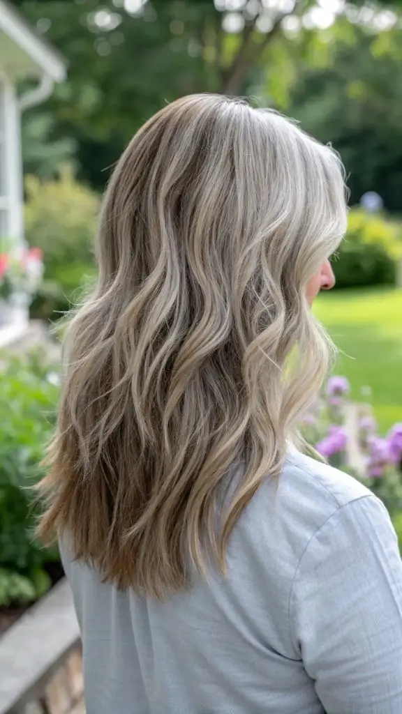 It is image on It is image on Natural Wavy Salt and Pepper Hair for Women.