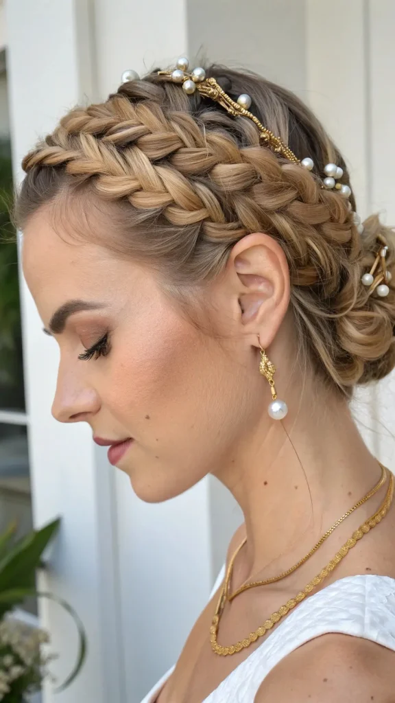 It is image Golden Fairy Braided Crown Hairstyles.