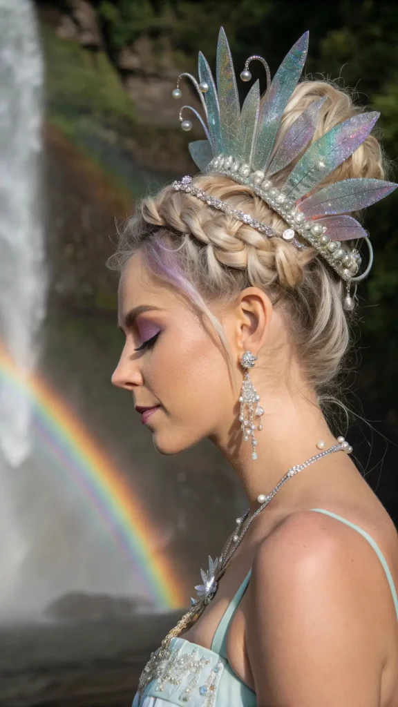 It is image on Iridescent Fairy Queen Crown Updo.
