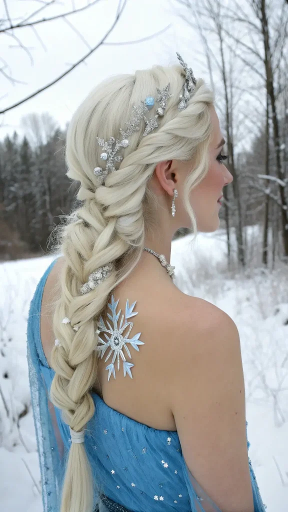 It is image on Ice Fairy Crystal Side Braid Hairstyles.