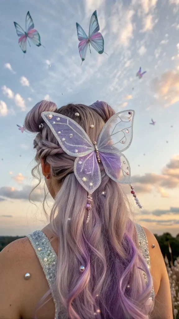 It is image on Butterfly Garden Fairy Bun Hairstyles.