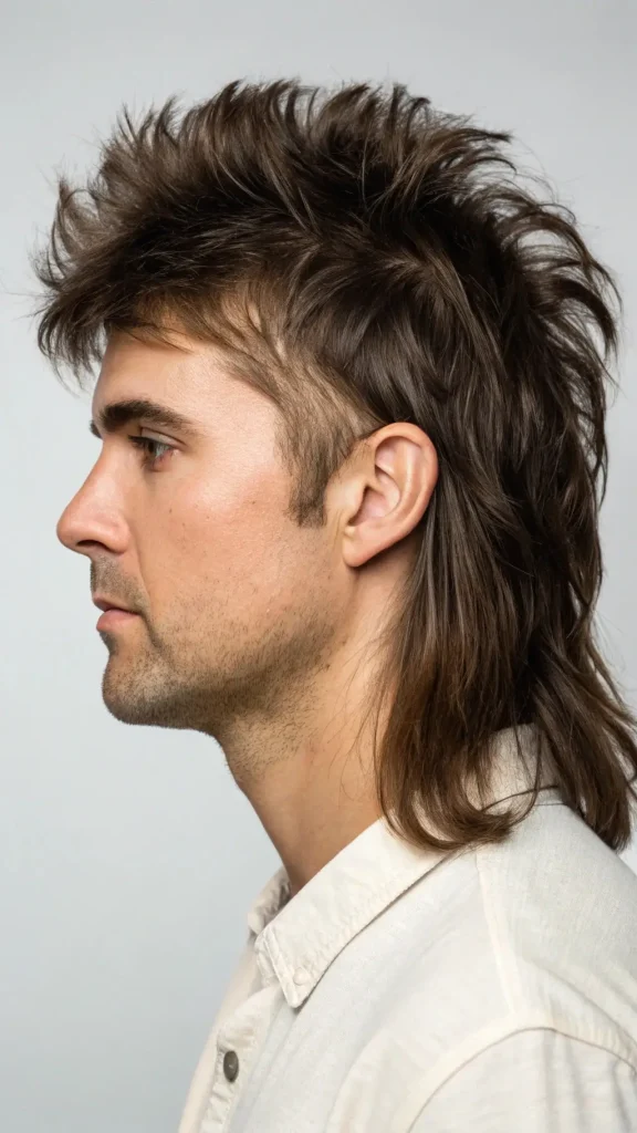 It is image on Classic Long Mullet with Layered Texture.