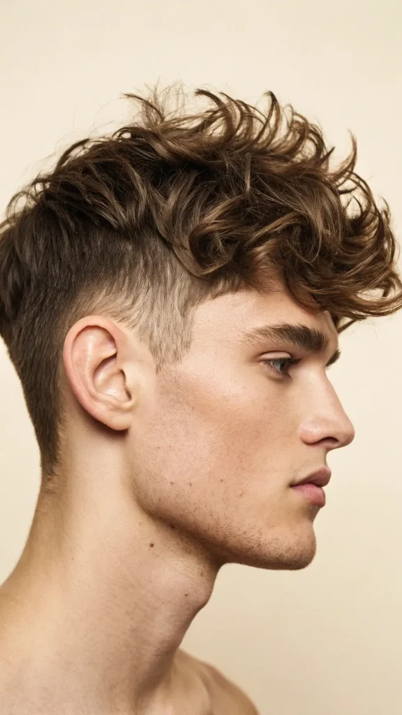 It is image on Curly Top Mullet with Undercut.