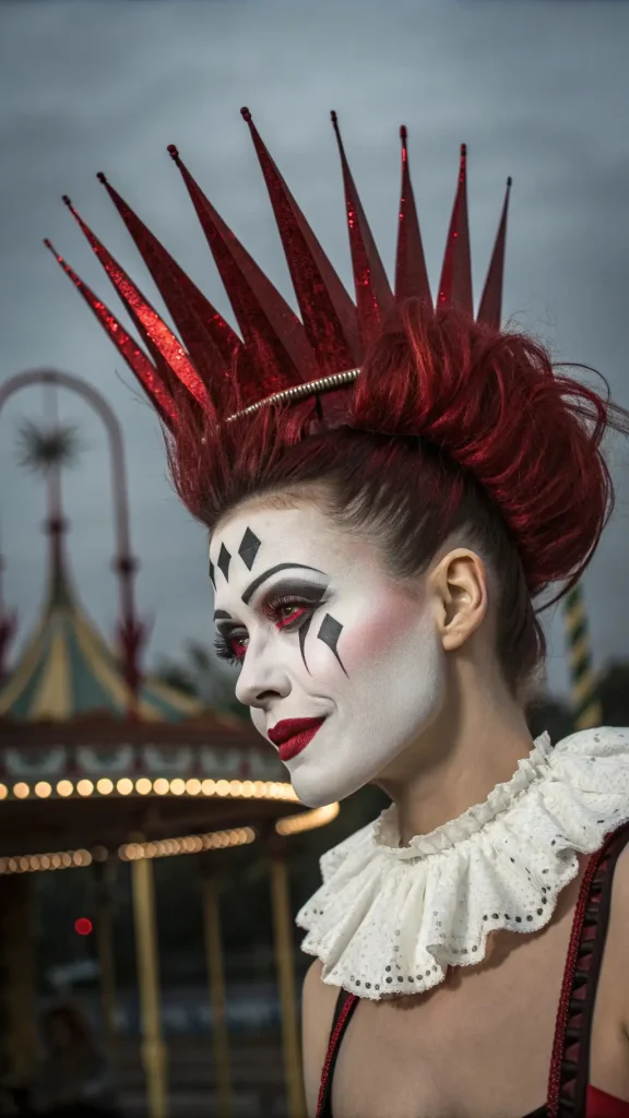 It is image on Clown Hairstyles Crimson Mohawk Crown.
