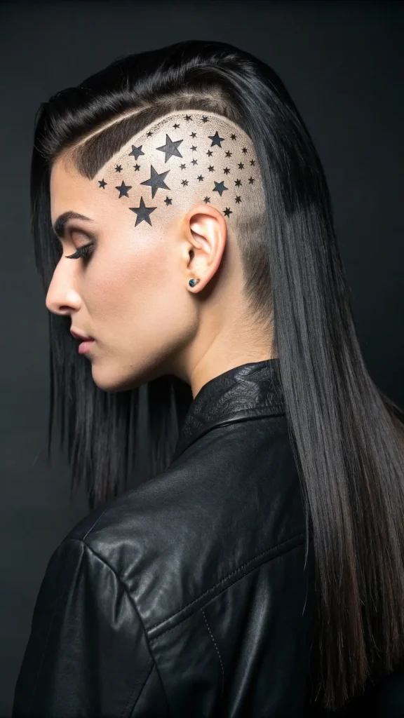It is image on Celestial Star Galaxy Undercut Ideas for Long Hair.