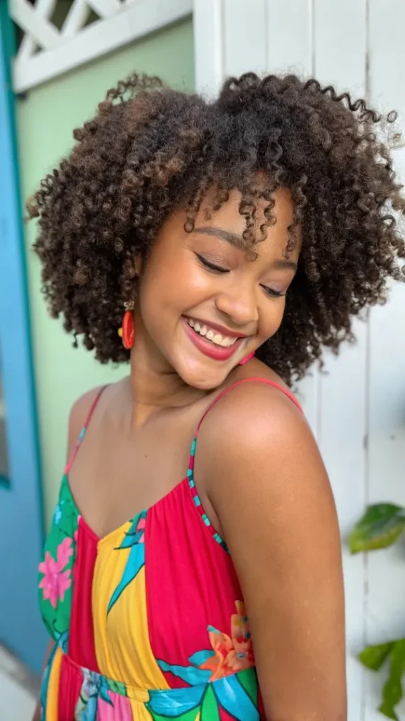 4C Wash-and-Go with Defined Ringlet Curls in the image