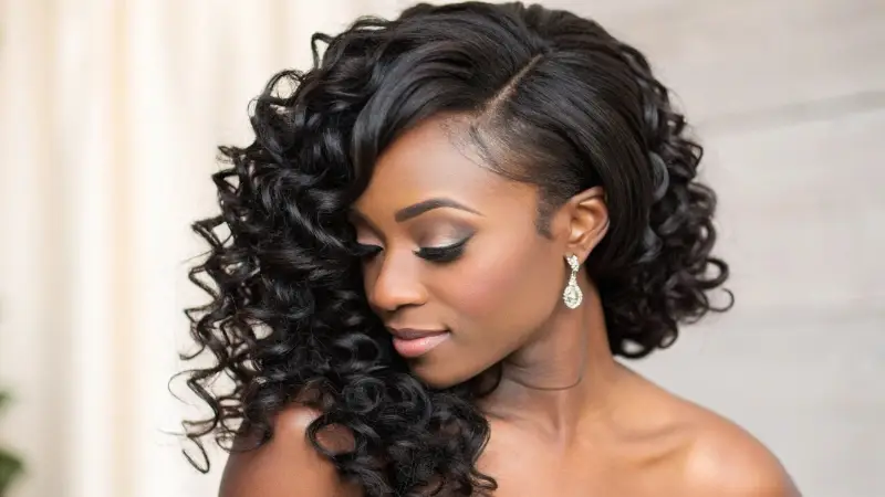 It is feature image on Quick Weave Hairstyles for Black Women.