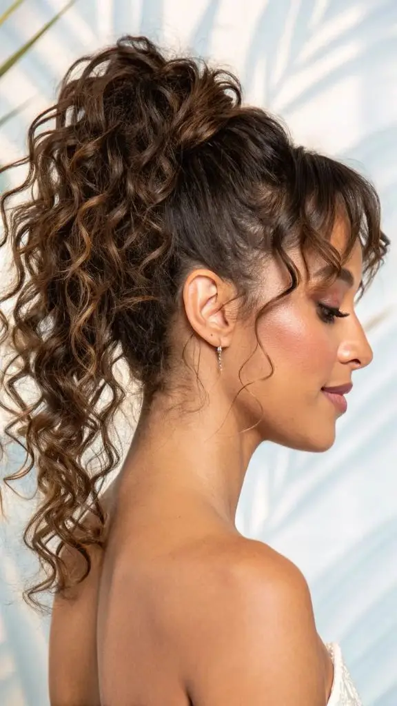 It is image on Romantic Textured Barbie Ponytail with Bangs.
