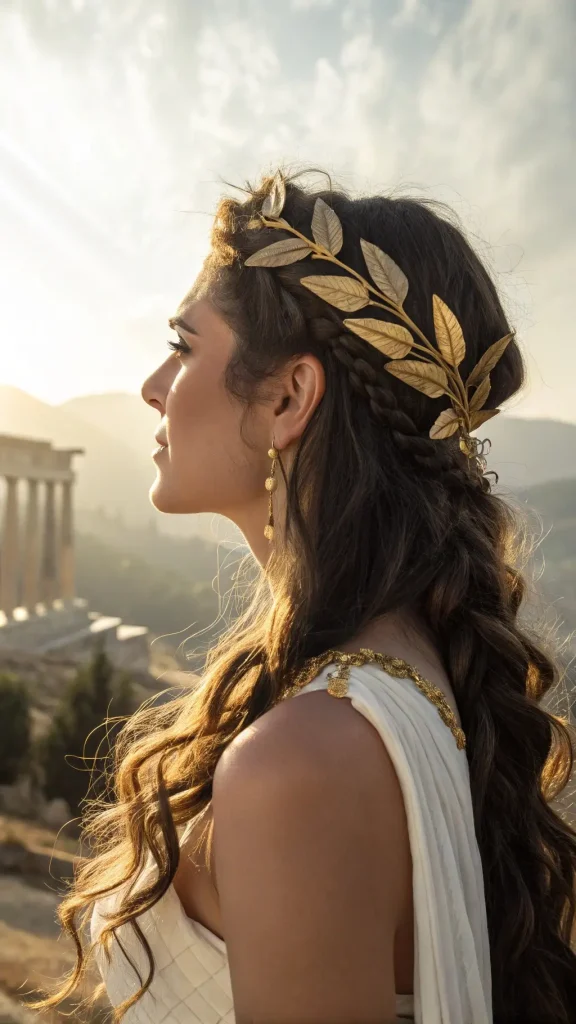 It is image on The Golden Laurel Crown Greek Goddess Hairstyles.