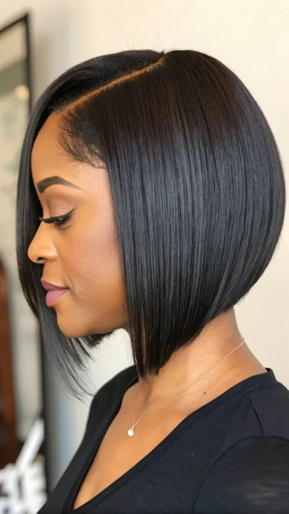 It is image on Classic Sleek A-Line Bob Weave Hairstyles.