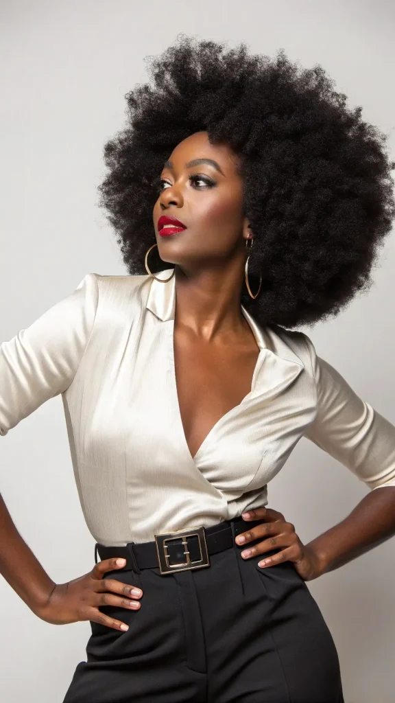 It is image on Voluminous Afro Quick Weave Style.