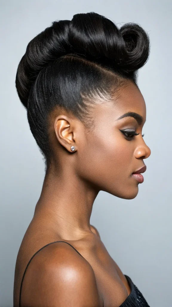 It is image on Classic French Roll Hairstyle for Black Women Twist.