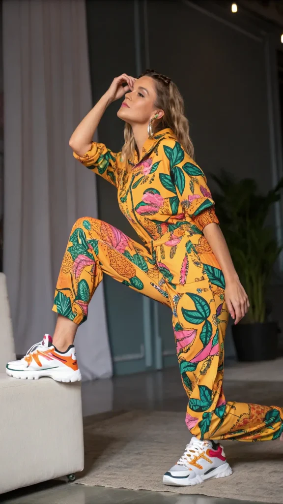 It is image on Tropical Print Two Piece Concert Outfit Ideas.