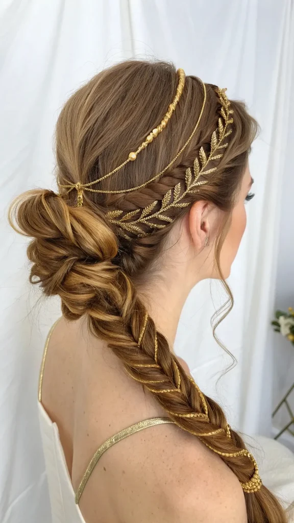 It is image on Goddess Hairstyles Hera Golden Vine Braid.