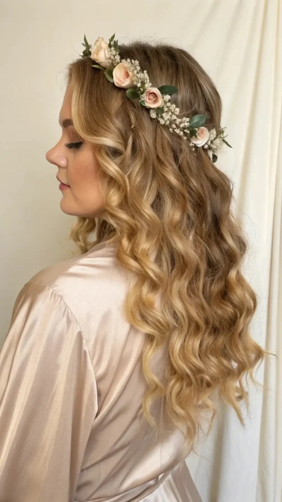 It is image on Fresh Floral Crown Headband Arrangement.
