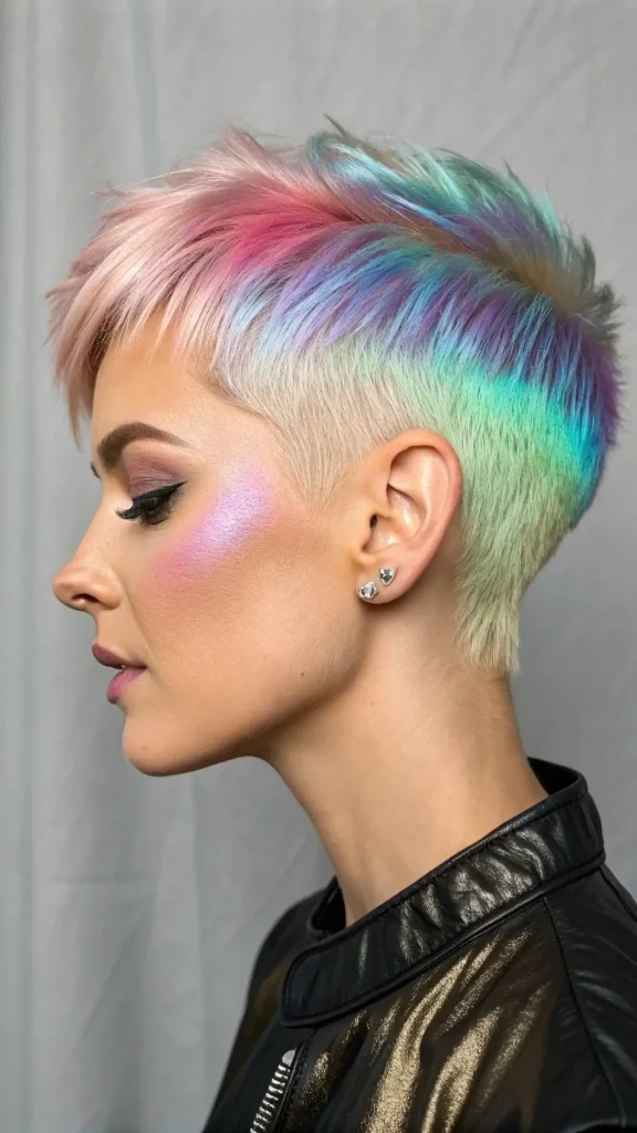 It is image on Rainbow Holographic Undercut Pixie.