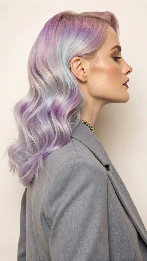 It is image on Metallic Purple Holographic Lob.