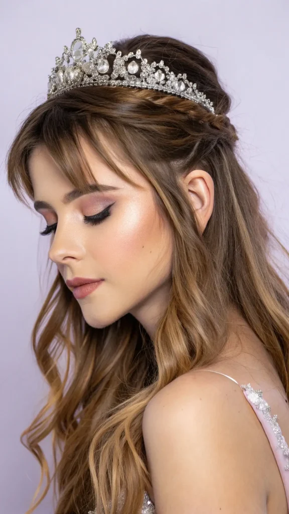 It is image on Crystal Tiara Half-Down Princess Look.