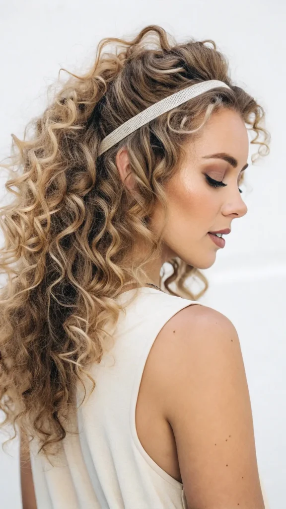 It is image on Curly Hair Classic Textured Headband Style.