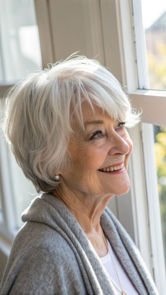It is image on Textured Silver Bob with Wispy Bangs.