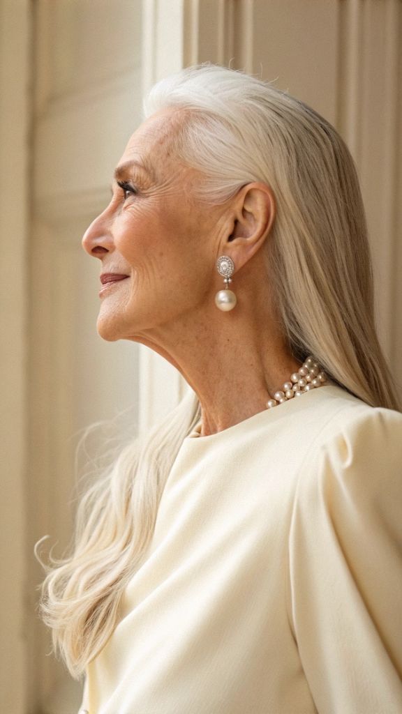 Long Silken Straight with Subtle Layers image is shown.