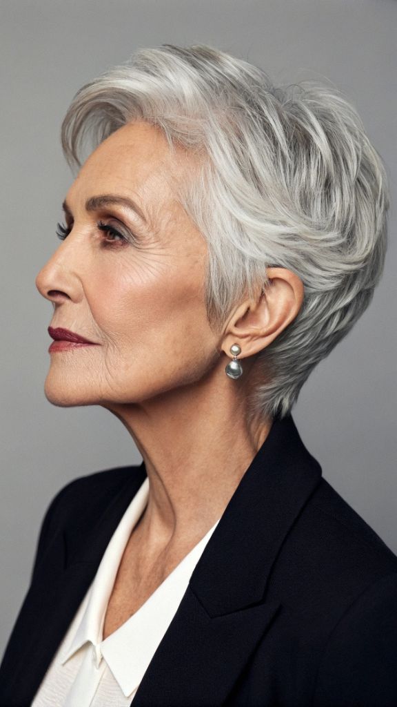 It is image on Chic Layered Pixie with Textured Volume.