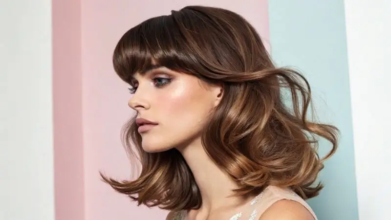 It is feature image on Types of Bangs.