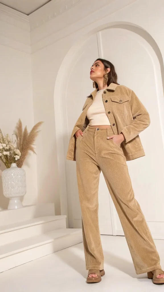 It is image on Corduroy Pant with Matching Jacket.