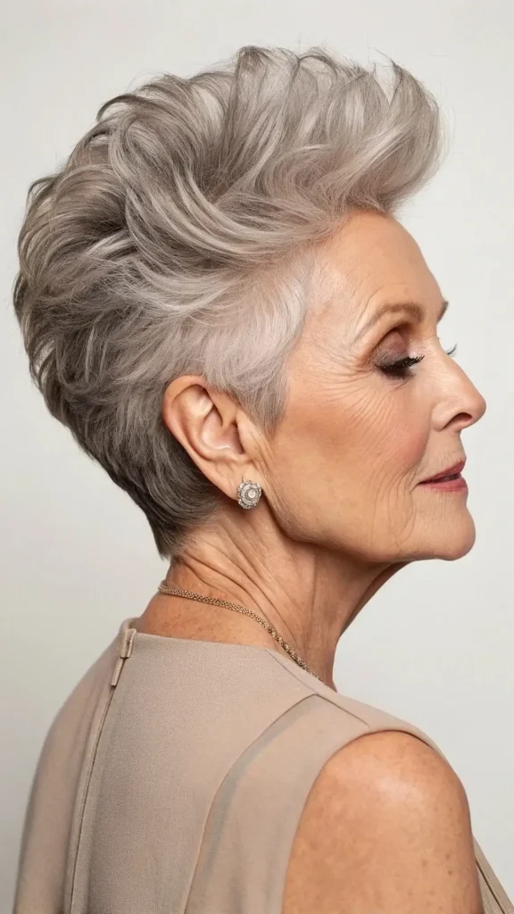 It is image on Voluminous Silver Pixie Haircuts for Women.
