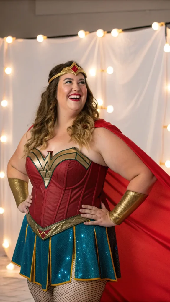 It is image on Plus-Size Wonder Warrior Cosplay.