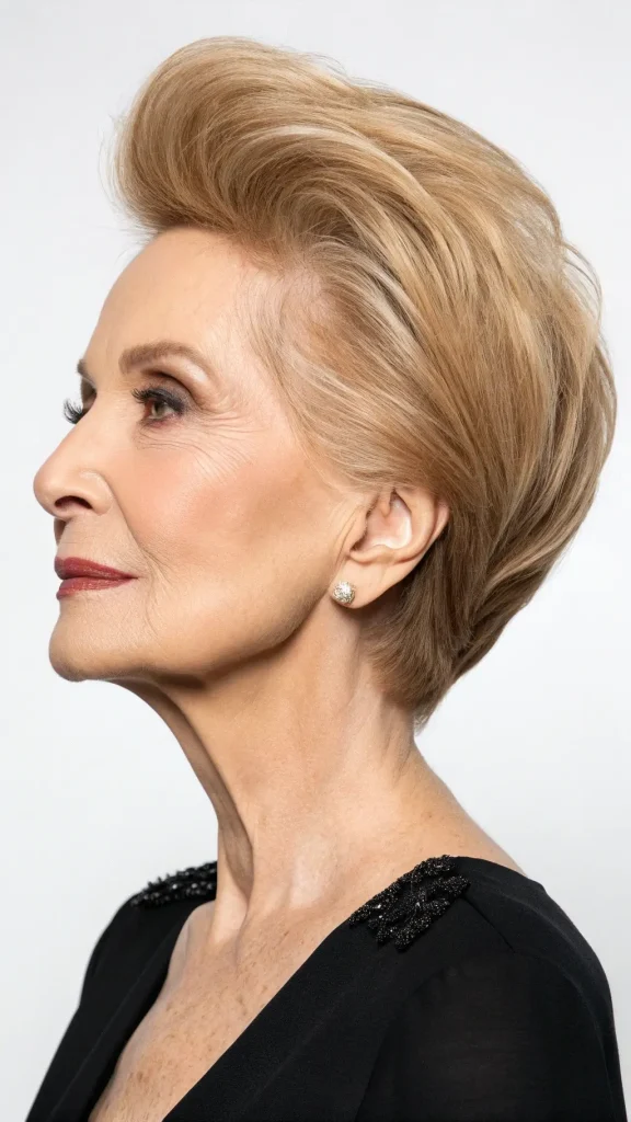 It is image on Classic Bouffant Short Haircut.