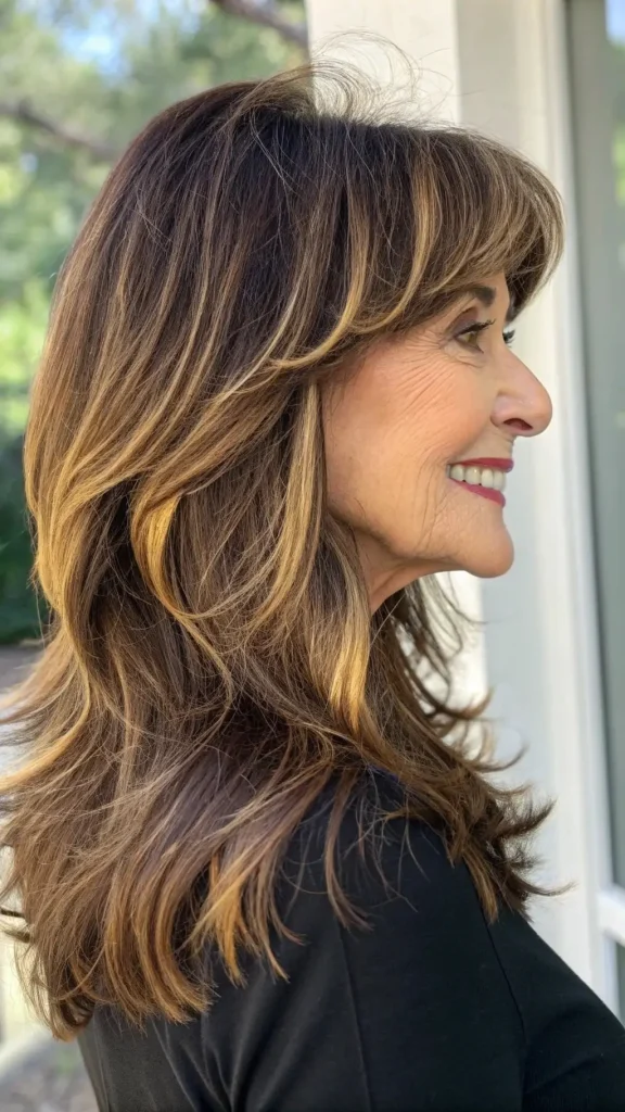 It is image on Layered Shoulder Length Haircut.
