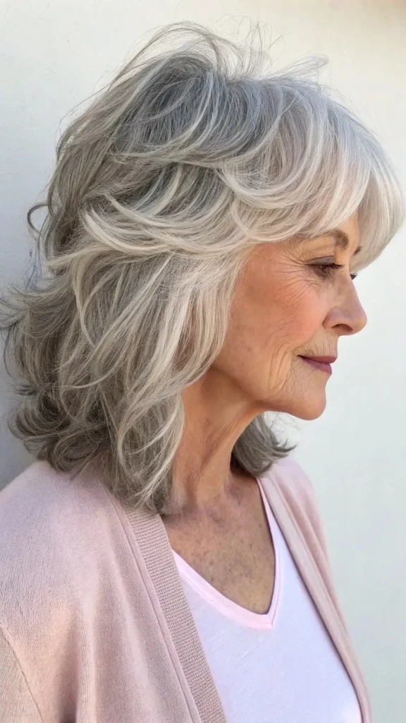It is image on Feathered Layered Cut with Volume.