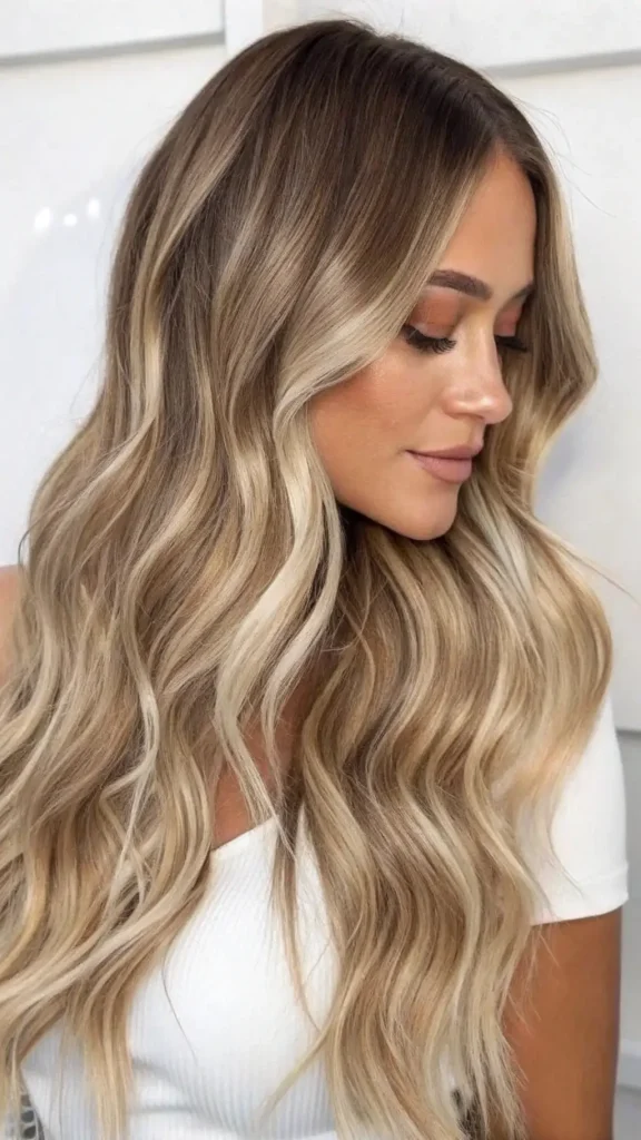It is image on Sew Hairstyle Ash Blonde Wavy.
