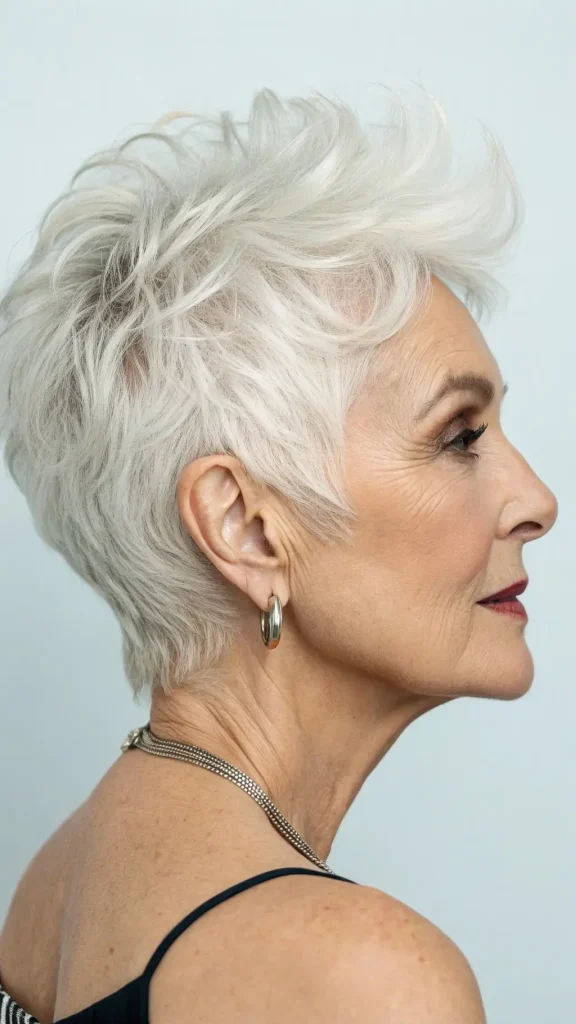 It is image on Textured Pixie Haircut with Lifted Crown.