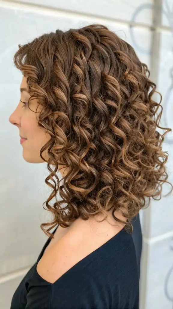 It is image on Medium-Length Layered Perm.