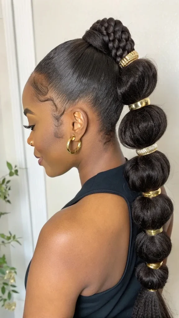 It is image on Bubble Braid Hairstyles for Sports.
