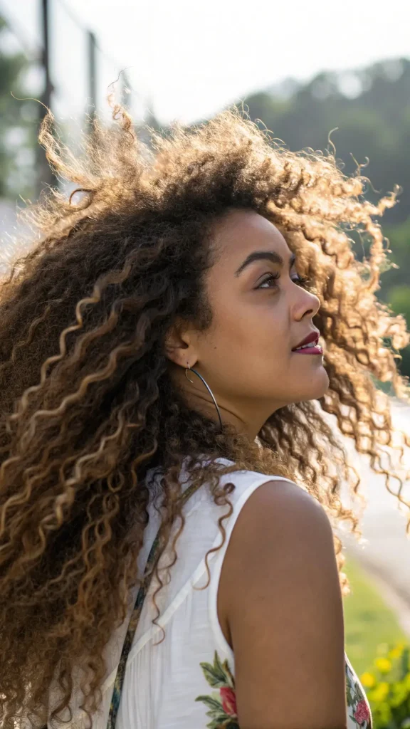It is image on Voluminous Curly Haircut for Chubby Face.