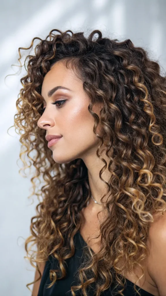 It is image on Balayage Ringlet Perm.