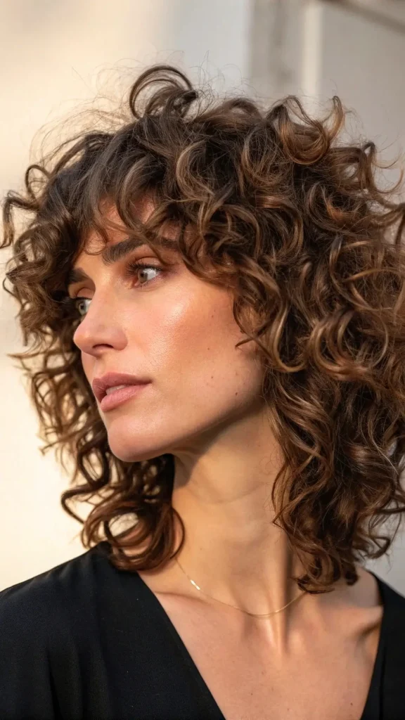 It is image on Loose Spiral Perm with Bangs.