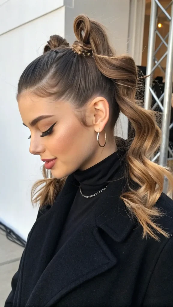 It is image on Double Loop Crown Pin Up Hairstyle.