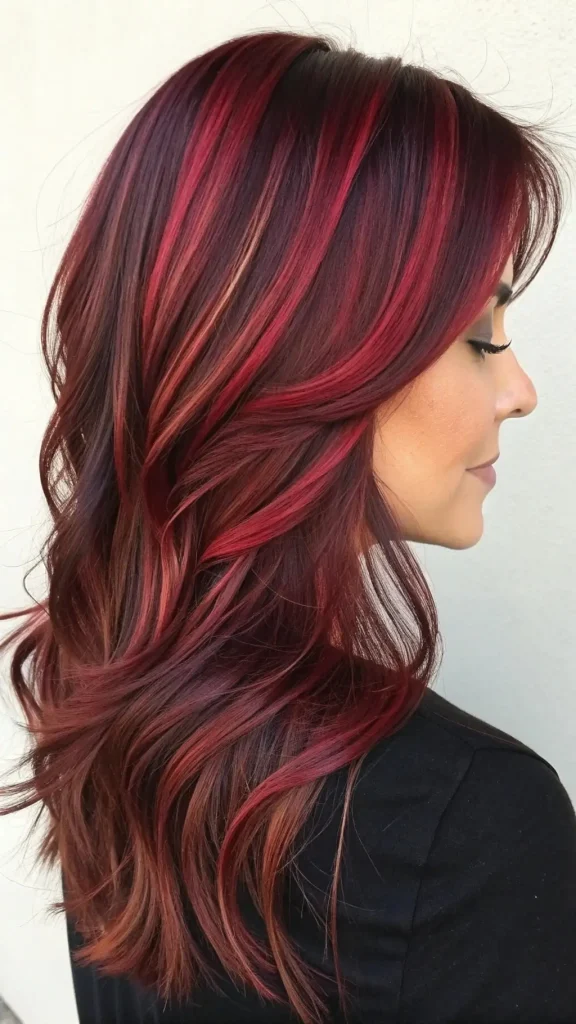 It is image on Spring Hair Color Cherry Red Burgundy 2026
