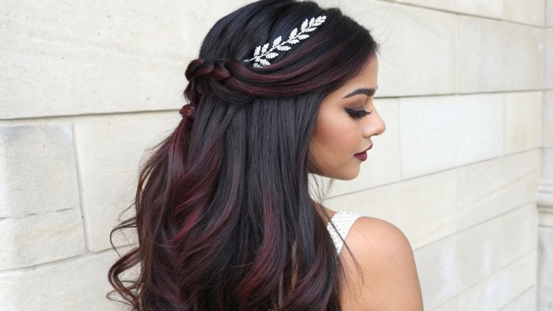 It is feature image on Burgundy Highlights Ideas.