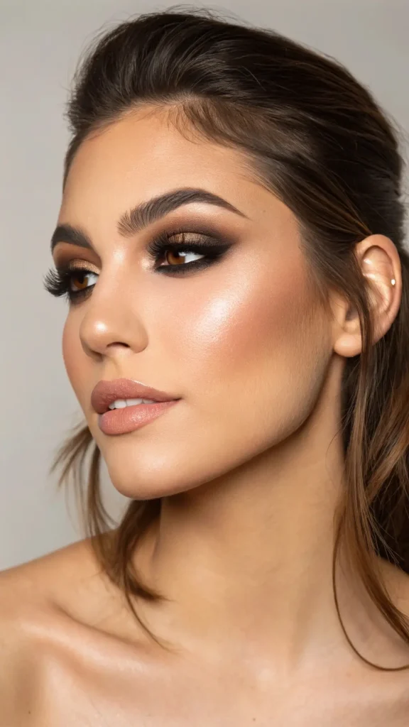 It is image on Bronze and Gold Glamorous Eye Makeup.